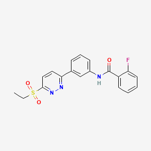 N-(3-(6-(ethylsulfonyl)pyridazin-3-yl)phenyl)-2-fluorobenzamide