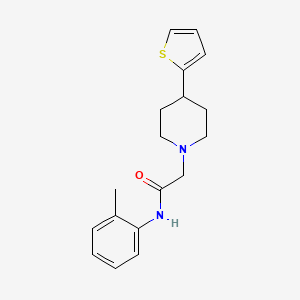 2-(4-(thiophen-2-yl)piperidin-1-yl)-N-(o-tolyl)acetamide