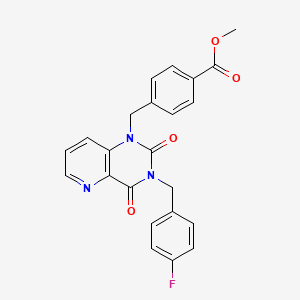 methyl 4-((3-(4-fluorobenzyl)-2,4-dioxo-3,4-dihydropyrido[3,2-d]pyrimidin-1(2H)-yl)methyl)benzoate