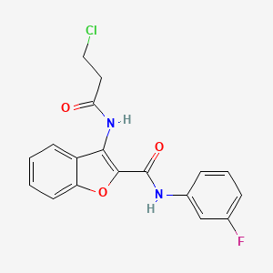 3-(3-chloropropanamido)-N-(3-fluorophenyl)benzofuran-2-carboxamide