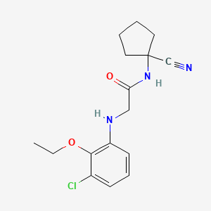 2-[(3-chloro-2-ethoxyphenyl)amino]-N-(1-cyanocyclopentyl)acetamide