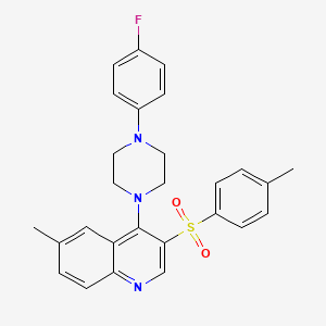 4-(4-(4-Fluorophenyl)piperazin-1-yl)-6-methyl-3-tosylquinoline