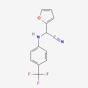 2-(2-Furyl)-2-[4-(trifluoromethyl)anilino]acetonitrile