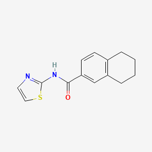 molecular formula C14H14N2OS B2359963 N-(thiazol-2-yl)-5,6,7,8-tetrahydronaphthalene-2-carboxamide CAS No. 681168-91-2