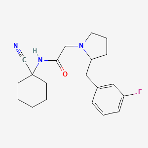 N-(1-Cyanocyclohexyl)-2-[2-[(3-fluorophenyl)methyl]pyrrolidin-1-yl]acetamide