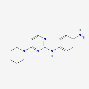N1-(4-methyl-6-(piperidin-1-yl)pyrimidin-2-yl)benzene-1,4-diamine