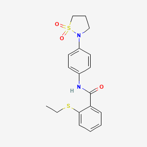 N-(4-(1,1-dioxidoisothiazolidin-2-yl)phenyl)-2-(ethylthio)benzamide