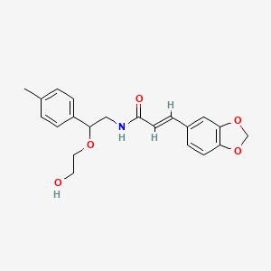 (E)-3-(benzo[d][1,3]dioxol-5-yl)-N-(2-(2-hydroxyethoxy)-2-(p-tolyl)ethyl)acrylamide