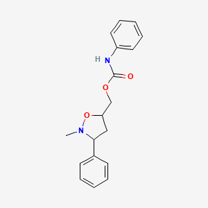 (2-methyl-3-phenyl-1,2-oxazolidin-5-yl)methyl N-phenylcarbamate