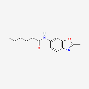N-(2-methyl-1,3-benzoxazol-6-yl)hexanamide