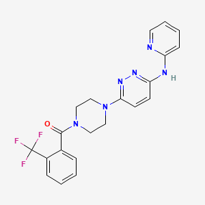 (4-(6-(Pyridin-2-ylamino)pyridazin-3-yl)piperazin-1-yl)(2-(trifluoromethyl)phenyl)methanone