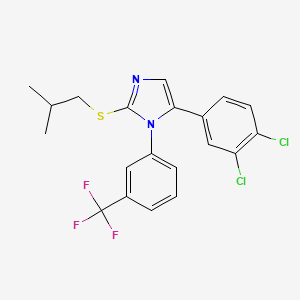 5-(3,4-dichlorophenyl)-2-(isobutylthio)-1-(3-(trifluoromethyl)phenyl)-1H-imidazole