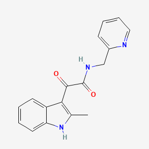 2-(2-methyl-1H-indol-3-yl)-2-oxo-N-(pyridin-2-ylmethyl)acetamide