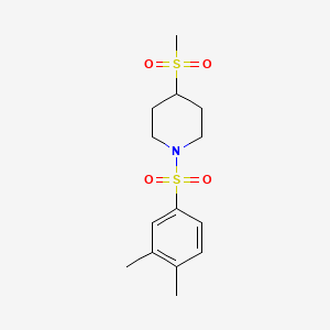 1-((3,4-Dimethylphenyl)sulfonyl)-4-(methylsulfonyl)piperidine