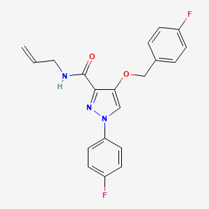 N-allyl-4-((4-fluorobenzyl)oxy)-1-(4-fluorophenyl)-1H-pyrazole-3-carboxamide