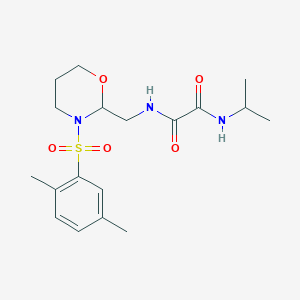 N1-((3-((2,5-dimethylphenyl)sulfonyl)-1,3-oxazinan-2-yl)methyl)-N2-isopropyloxalamide