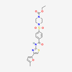 Ethyl 4-((4-((4-(5-methylfuran-2-yl)thiazol-2-yl)carbamoyl)phenyl)sulfonyl)piperazine-1-carboxylate