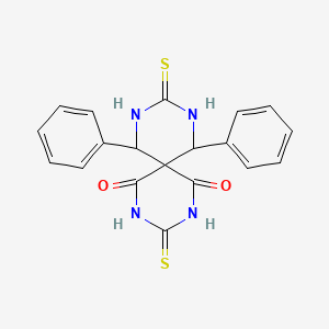 molecular formula C19H16N4O2S2 B2360021 7,11-Diphenyl-3,9-dithioxo-2,4,8,10-tetraazaspiro[5.5]undecane-1,5-dione CAS No. 27430-09-7