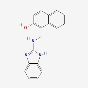 molecular formula C18H15N3O B2360022 1-[(1H-Benzimidazol-2-ylamino)methyl]-2-naphthol 