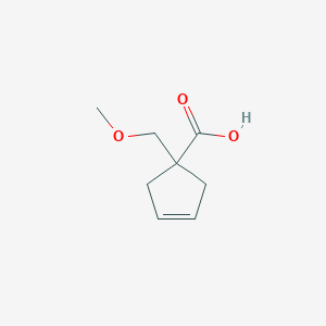 molecular formula C8H12O3 B2360024 1-(Methoxymethyl)cyclopent-3-ene-1-carboxylic acid CAS No. 1997749-69-5