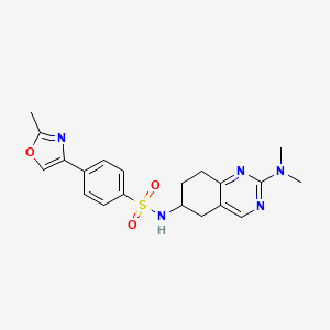 N-[2-(dimethylamino)-5,6,7,8-tetrahydroquinazolin-6-yl]-4-(2-methyl-1,3-oxazol-4-yl)benzene-1-sulfonamide