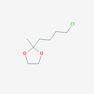 molecular formula C8H15ClO2 B2360043 2-(4-Chlorobutyl)-2-methyl-1,3-dioxolane CAS No. 57558-50-6