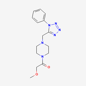 2-methoxy-1-(4-((1-phenyl-1H-tetrazol-5-yl)methyl)piperazin-1-yl)ethanone