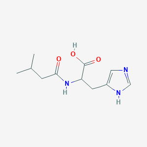 molecular formula C11H17N3O3 B2360049 3-(1H-imidazol-4-yl)-2-(3-methylbutanamido)propanoic acid CAS No. 880479-02-7