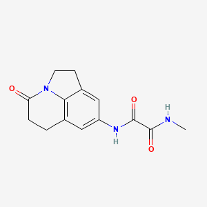 molecular formula C14H15N3O3 B2360062 N1-methyl-N2-(4-oxo-2,4,5,6-tetrahydro-1H-pyrrolo[3,2,1-ij]quinolin-8-yl)oxalamide CAS No. 898419-07-3