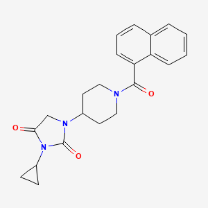 3-Cyclopropyl-1-[1-(naphthalene-1-carbonyl)piperidin-4-yl]imidazolidine-2,4-dione