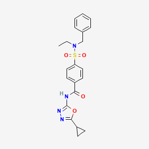 4-[benzyl(ethyl)sulfamoyl]-N-(5-cyclopropyl-1,3,4-oxadiazol-2-yl)benzamide