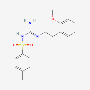 molecular formula C17H21N3O3S B2360080 N'-[2-(2-methoxyphenyl)ethyl]-N-(4-methylbenzenesulfonyl)guanidine CAS No. 869075-61-6