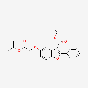 molecular formula C22H22O6 B2360111 Ethyl 5-(2-isopropoxy-2-oxoethoxy)-2-phenylbenzofuran-3-carboxylate CAS No. 384364-98-1