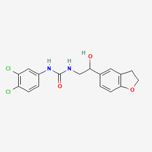 molecular formula C17H16Cl2N2O3 B2360116 1-(3,4-Dichlorophenyl)-3-(2-(2,3-dihydrobenzofuran-5-yl)-2-hydroxyethyl)urea CAS No. 1421494-82-7