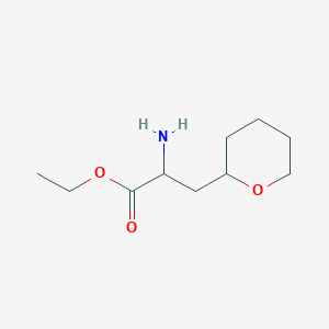 molecular formula C10H19NO3 B2360163 Ethyl 2-amino-3-(oxan-2-yl)propanoate CAS No. 321328-63-6