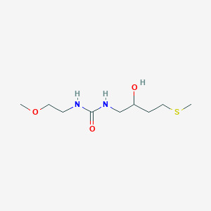 molecular formula C9H20N2O3S B2360200 1-(2-Hydroxy-4-methylsulfanylbutyl)-3-(2-methoxyethyl)urea CAS No. 2320465-88-9