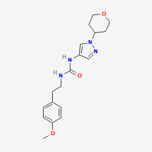 B2360210 1-(4-methoxyphenethyl)-3-(1-(tetrahydro-2H-pyran-4-yl)-1H-pyrazol-4-yl)urea CAS No. 1797091-65-6