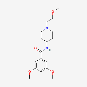 molecular formula C17H26N2O4 B2360251 3,5-Dimethoxy-N-[1-(2-methoxyethyl)piperidin-4-YL]benzamide CAS No. 1421495-08-0