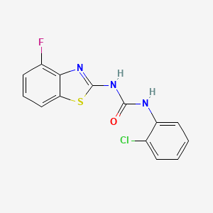 molecular formula C14H9ClFN3OS B2360306 1-(2-chlorophenyl)-3-(4-fluoro-1,3-benzothiazol-2-yl)urea CAS No. 1251543-73-3