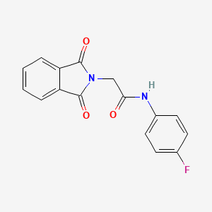 molecular formula C16H11FN2O3 B2360348 2-(1,3-dioxoisoindol-2-yl)-N-(4-fluorophenyl)acetamide CAS No. 177206-60-9