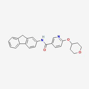molecular formula C24H22N2O3 B2360365 N-(9H-fluoren-2-yl)-6-(oxan-4-yloxy)pyridine-3-carboxamide CAS No. 1904085-95-5