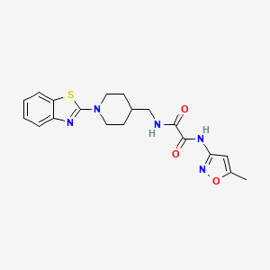 molecular formula C19H21N5O3S B2360386 N1-((1-(benzo[d]thiazol-2-yl)piperidin-4-yl)methyl)-N2-(5-methylisoxazol-3-yl)oxalamide CAS No. 1797284-71-9