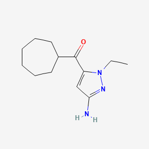 (3-amino-1-ethyl-1H-pyrazol-5-yl)(cycloheptyl)methanone