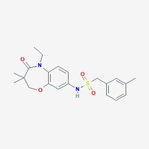 N-(5-ethyl-3,3-dimethyl-4-oxo-2,3,4,5-tetrahydrobenzo[b][1,4]oxazepin-8-yl)-1-(m-tolyl)methanesulfonamide