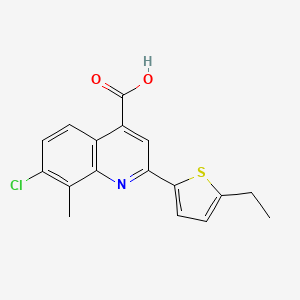 7-Chloro-2-(5-ethylthien-2-yl)-8-methylquinoline-4-carboxylic acid