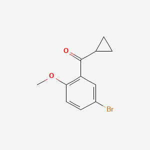 molecular formula C11H11BrO2 B2360412 (5-Bromo-2-methoxyphenyl)(cyclopropyl)methanone CAS No. 69639-81-2
