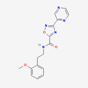 molecular formula C16H15N5O3 B2360413 N-(2-methoxyphenethyl)-3-(pyrazin-2-yl)-1,2,4-oxadiazole-5-carboxamide CAS No. 1235351-30-0