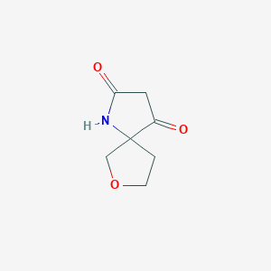 molecular formula C7H9NO3 B2360430 7-Oxa-1-azaspiro[4.4]nonane-2,4-dione CAS No. 1909308-55-9