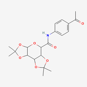 molecular formula C20H25NO7 B2360452 N-(4-acetylphenyl)-4,4,11,11-tetramethyl-3,5,7,10,12-pentaoxatricyclo[7.3.0.02,6]dodecane-8-carboxamide CAS No. 1093407-66-9