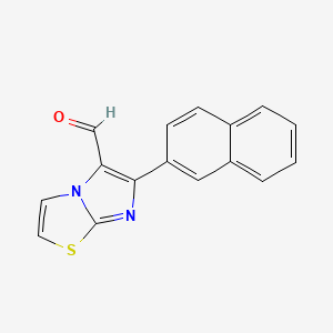 molecular formula C16H10N2OS B2360455 6-(2-Naphthyl)imidazo[2,1-b][1,3]thiazole-5-carbaldehyde CAS No. 562813-85-8